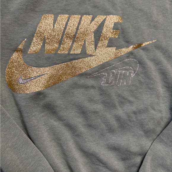 Nike Women’s Cropped Sweatshirt- Sage Green - Picture 3 of 7